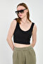 Women's Thick Strap Bodysuit with Chest Pads - Black