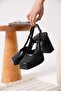 Karmen Premium Black Thick Platform Heeled Shoes - 2
