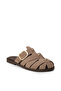Women's Mink Color Suede Slippers - 6