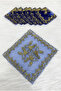 Gold Glitter Bride Groom Halay Handkerchief, Cobalt Blue 5-Pack, Wedding Henna Circumcision Promise Bridesmaid Engagement Bride Gift - 4