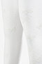 White Polka Dot and Butterfly Patterned Girls' Pantyhose - 2