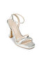 Women's Silver Color Stone Evening Shoes - 5