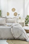 Marta Jacquard Bedspread Set, 100% Cotton Jacquard Fabric with Ruffled Edge Detail, Soft Texture