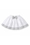 Girl's Satin Look Polka Dot Skirt White – Ages 5-13