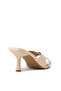 Women's Beige Patent Leather Slippers - 2