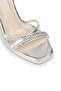 Women's Silver Color Stone Evening Shoes - 3