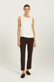 Ecru Knitted Sleeveless Women's Undershirt - 2