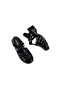 Girl's Possession Glittery Silvery Pearl Black Sandals - 4