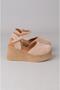 Seç 4069 genuine leather platform heel sandal (heel height: 7 cm) mink suede - 4