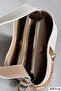 Casual White Small Size Women's Bag, Hand and Shoulder Bag with Adjustable Strap and Chain Accessories - 8