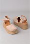 Seç 4069 genuine leather platform heel sandal (heel height: 7 cm) mink suede - 6