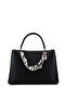 Women's Faux Leather Black Shoulder Bag