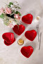 Red Heart Cookie Bowl / Sauce Bowl 14 cm 6 Pieces 506 - 4