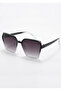 Women's Black Cat Eye Uv400 Protected Modern Design Sunglasses - 2