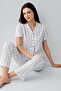 3619 Women's Front Buttoned Pajama Set
