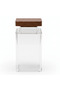 Clear Acrylic Storage Canister with Elegant Lid Organizer 13.5 × 8.5 cm