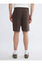 Brown Loose Fit Muslin Men's Shorts - 8