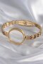 316L Steel Gold Color Barley Processing Openable Bell Jar Model Women's Handcuffs - 3