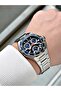 Functional Silver-Laclvert Color Steel Band Steel Case Sapphire Glass Men's Wristwatch 1283Mr - 3