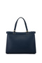 Women's Faux Leather Navy Blue Shoulder Bag - 3