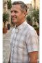 100% Cotton Plaid Short Sleeve Classic Men's Shirt with Pockets - 2
