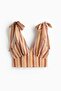 Cropped tie-strap top - 5