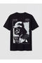 Black Crew Neck Star Wars Printed Men's T-Shirt - 2