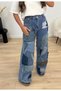 Blugi Wide Leg Patchwork – Denim Modern cu Design Statement - 2