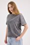 Women's Fume Washed Basic Regular Fit T-Shirt – 100% Cotton Vintage Look - 4