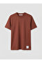 Brown Crew Neck Men's T-Shirt - 5