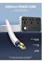 Power Socket with 3 C Port 3 USB-A Extension – 2m Power Strip Charging Station, Perfect for Home/Office Use - 5