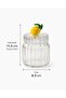 Set of 2 Borosilicate Glass Fruit Series Jars with Optical Lids 200 ml (Rose) - 3