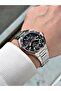 Functional Silver-Black Color Steel Band Steel Case Sapphire Glass Men's Wristwatch 1283Mr - 4