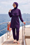 Parachute Fully Covered Hijab Swimsuit 20251 Purple - 5