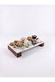 30X15 cm Natural Marble Multi-Purpose Presentation Tray with Walnut Wooden Legs - Coffee, Cheese Presentation & Jewelry Makeup Organizer - 5