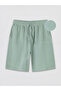 Green Loose Fit Muslin Men's Shorts - 5