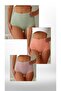 Qulothes 3-Piece Gathering Special Molded High Waist Micro Women's Panties