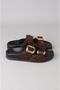 Seç 7543 genuine leather women's slipper (heel height: 2 cm) coffee suede - 3
