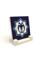 Stone Tabletop with Double-Headed Eagle Figure and Anatolian Seljuk Star Print 10X10 Kd-28