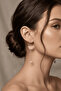 Women's Flower Model Pearl Pinterest Earrings - 2