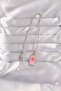 316L Steel Silver Color Pink Enamel Sun Model Tarot Necklace - 2