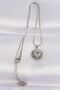 316L Steel Chain Silver Color Heart Sun Design Necklace - 2