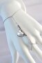 316L Steel Silver Color White Bubble Heart Design Şahmeran
