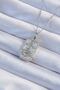 316L Steel Chain Silver Color Zircon Stone Framed Tarot Necklace