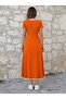 Women's Short Sleeve Round Neck Midi Length Flared Summer Dress - 2