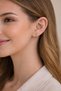 Nazar Detailed Thin Hoop Earring with Minimal Stones - 2