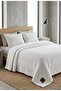 White Luxury Knitted Pique Single Bedspread & New Generation Stylish and Lightweight Design Knitted Bedspread - 165 X 215cm. - 2