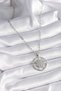 316L Steel Silver Color Zircon Stone Sun Locket Model Women's Necklace - 2