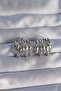 Brass Silver Color Serrated Bombe Model Earrings