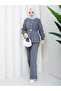 Accessory-Enhanced Shirt & Stitched Pants Islamic Clothing Set Rc9040